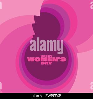 Internationaler Frauentag Vektor Illustration Symbol 8 März Welt Frauentag Vektor Stock Vektor