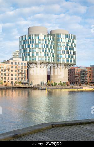 Kopenhagen, Dänemark - Bürogebäude Portland Towers (ehemalige Silos) von Design Group Architects Stockfoto