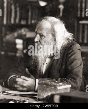 DMITRI MENDELEEV (1834-1907) russischer Chemiker Stockfoto