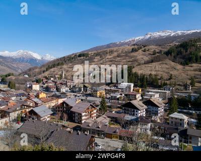 Cesana Torinese, Piemont, Italien Stockfoto