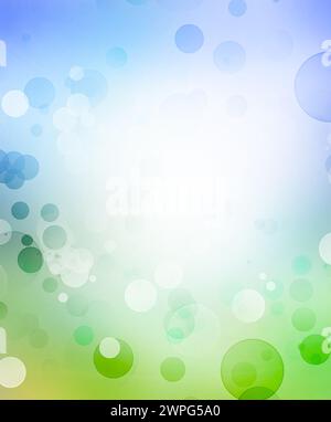 Bokeh Kreise grünen blauen Hintergrund Stockfoto