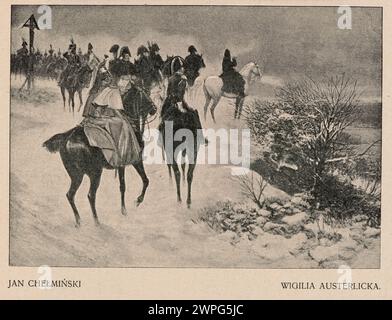 Bildwiedergabe: Jan Chełmiński (1851-1925), Austerlicka Heiligabend; aus: "Wędrowiec" 1905, Nr. 11 (18. März), S. 186; Wanderer (Warschau; Zeitschrift; 1863-1906); 1905 (1905-00-00-1905-00-00); Stockfoto