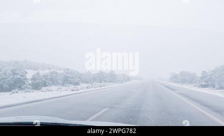 Ein Wintersturm durch den Westen von Colorado Stockfoto