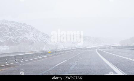 Ein Wintersturm durch den Westen von Colorado Stockfoto