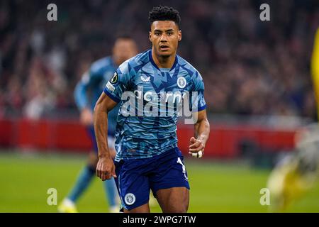 Amsterdam, Niederlande. März 2024. AMSTERDAM, NIEDERLANDE - 7. MÄRZ: Ollie Watkins von Aston Villa FC sieht beim Spiel der UEFA Europa Conference League Play offs zwischen AFC Ajax und Aston Villa FC am 7. März 2024 in der Johan Cruijff Arena in Amsterdam, Niederlande, nach. (Foto von Joris Verwijst/Orange Pictures) Credit: Orange Pics BV/Alamy Live News Stockfoto