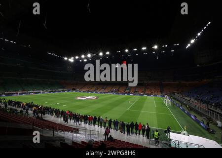 Mailand, Italien. März 2024. Eine allgemeine Ansicht vor dem Spiel der UEFA Europa League in Giuseppe Meazza, Mailand. Der Bildnachweis sollte lauten: Jonathan Moscrop/Sportimage Credit: Sportimage Ltd/Alamy Live News Stockfoto