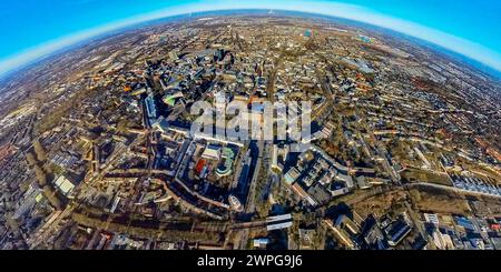 Luftbild, Innenstadt Wallring WallStraßen mit Kleppingstraße, Wohngebiet Wohnhäuser und Geschäftshäuser, Erdkugel, Fisheye Aufnahme, Fischaugen Aufnahme, 360 Grad Aufnahme, winzige Welt, kleiner Planet, Fisheye Bild, Stadt, Dortmund, Ruhrgebiet, Nordrhein-Westfalen, Deutschland ACHTUNGxMINDESTHONORARx60xEURO *** Luftaufnahme, Stadtzentrum Wallring WallStraßen mit Kleppingstraße, Wohngebiet Wohn- und Geschäftshäuser, Erdkugel, Fisheye-Bild, 360°-Bild, winzige Welt, kleiner Planet, Fischaugenbild, Stadt, Dortmund, Ruhrgebiet, Nordrhein-Westfalen, Deutschland ACHTUNGxMIN Stockfoto