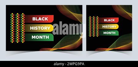 Der Monat der Schwarzen Geschichte wird gefeiert. Februar nationale schwarze Geschichte Monat afroamerikanische Vektor-Illustration Vorlage für Hintergrund, Banner Stock Vektor