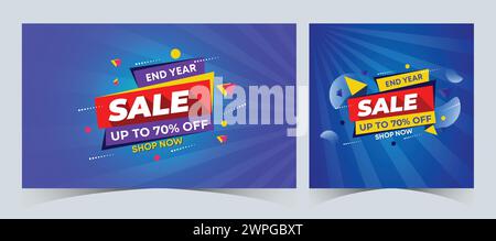 Set aus Supersell Webbanner-Vorlagen. Flash Big Sale Banner Vorlage Werbebeiträge. Webbanner für Rabattbanner für Sonderaktionen Stock Vektor
