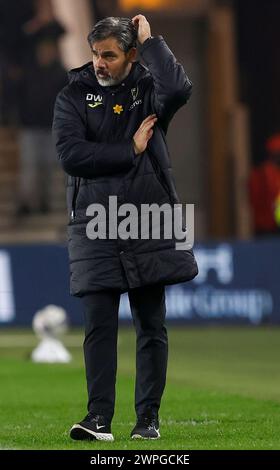 David Wagner, Manager von Norwich City, während des Sky Bet Championship-Spiels zwischen Middlesbrough und Norwich City im Riverside Stadium, Middlesbrough, am Mittwoch, den 6. März 2024. (Foto: Mark Fletcher | MI News) Credit: MI News & Sport /Alamy Live News Stockfoto