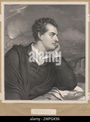 Porträt von Lord George Gordon Byron; Maurin, Nicolas-Eustache (1799-1850), Westall, Richard (1765-1836); 1813 (1813-00-00-1813-00-00); Stockfoto