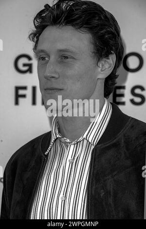 Glasgow, Schottland, Großbritannien. März 2024. Schauspieler, George MacKay, auf dem roten Teppich bei einem Fotoanruf für eine ausverkaufte Vorführung von The Beast im Glasgow Stockfoto