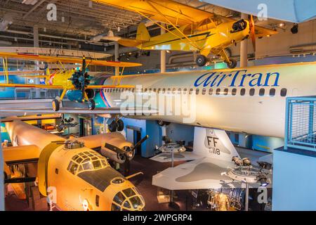 Das Virginia Air and Space Center Museum in Hampton Roads, Virginia. Stockfoto