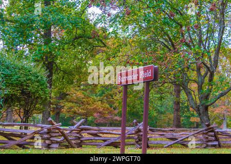 Historisches Yorktown Battlefield im Colonial National Historical Park in Virginia. Stockfoto