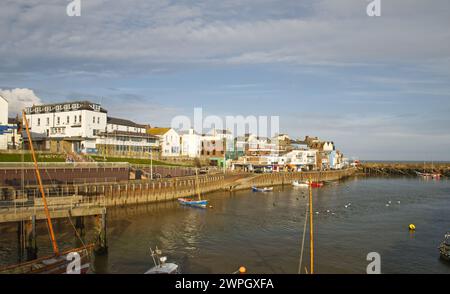 Bridlington Seaside Town and Harbour in the East Riding oder Yorkshire UK, Strände, Hafen, North Sands, South Beach und Promenade Stockfoto