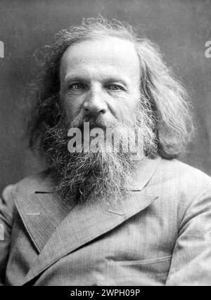 DMITRI MENDELEJEW (1834-1907) russischer Chemiker und Erfinder Stockfoto