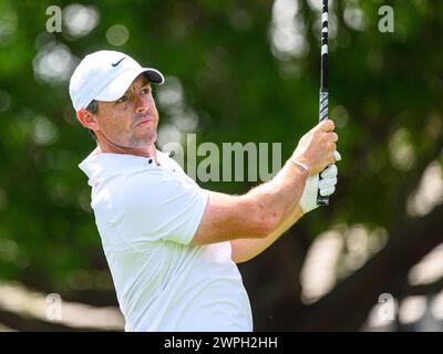 Orlando, FL, USA. März 2024. Rory Mcllroy aus Nordirland während der ersten Runde des Arnold Palmer Invitational präsentiert von Mastercard im Arnold Palmer's Bay Hill Club & Lodge in Orlando, FL. Romeo T Guzman/CSM/Alamy Live News Stockfoto