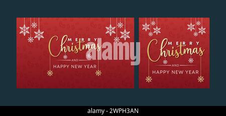 Weihnachtsrabatt-Aktion bietet ein saisonales Weihnachtsbanner. Modernes Weihnachtsbanner-Design. Winterferien Frohe Weihnachten Happy New Year Sonderangebot Stock Vektor