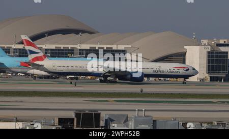 G-STBB British Airways Boeing 777-36NER am Los Angeles International Airport LAX / KLAX Los Angeles, Kalifornien, USA, Vereinigte Staaten von Amerika, 17.02.2024 *** G STBB British Airways Boeing 777 36NER am Los Angeles International Airport LAX Los Angeles, Kalifornien, USA, USA, 17 02 2024 Stockfoto