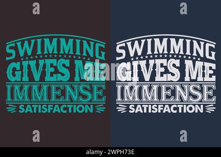 Schwimmhemd, Schwimmgeschenk, Schwimm-T-Shirt, Schwimm-Geschenk, Schwimm-Team-Shirts, schwimmendes Mom Shirt, Geschenk für Schwimmer, Schwimmhemd für Damen Stock Vektor