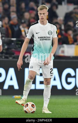 Roma, Latium. März 2024. Jan Paul van Hecke von Brighton & Hove Albion während des Spiels der UEFA Europa League ALS Roma gegen Brighton & Hove Albion im Olimpico-Stadion in Rom, Italien, 7. märz 2024. Quelle: massimo insabato/Alamy Live News Stockfoto