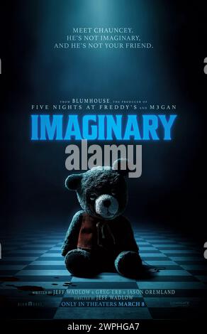 ERSCHEINUNGSDATUM: 8. März 2024. TITEL: Imaginär. STUDIO: Lionsgate. DIREKTOR: Jeff Wadlow. Eine Frau kehrt in ihre Kindheit zurück, um zu erfahren, dass der imaginäre Freund, den sie zurückgelassen hat, sehr real und unglücklich ist, dass sie ihn verlassen hat. DIE HAUPTROLLE: Bärenposter. (Credit Image: © Lionsgate/Entertainment Pictures/ZUMAPRESS.com) NUR REDAKTIONELLE VERWENDUNG! Nicht für kommerzielle ZWECKE! Stockfoto