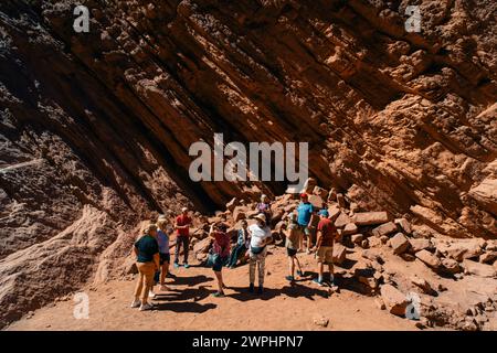 Cafayate, Salta, Argentinien - 2. märz 2024 - die Felsformation, genannt The Devil's throat Garganta del Diablo. Hochwertige Fotos Stockfoto