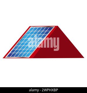 Symbol Sonnenkollektor. Symbol für erneuerbare Energien. Effizienz umweltfreundlicher Technologien. Vektorabbildung. EPS 10. Stock Vektor