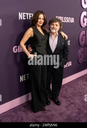 (L-R) Tina Fey und Jeff Richmond nehmen am 15. Februar 2015 am 40th ...