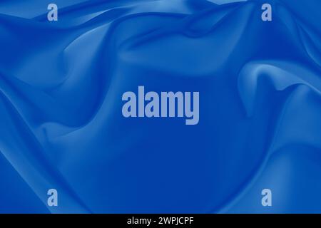 Linien aus blauem Seidenstoff-Satin-Hintergrund Stockfoto