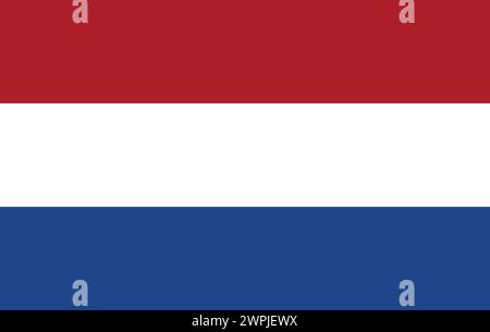 Nationalflagge der Niederlande, Zeichen der Niederlande, Flagge der Niederlande Stock Vektor
