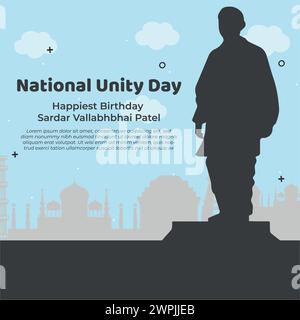 Tag der nationalen Einheit sardar Vallab Bhai patel jayanti Stock Vektor