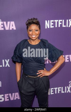 New York, Usa. März 2024. Montego Glover nimmt am 7. März 2024 an der Premiere der dritten Staffel von Netflix im Paris Theater in New York City, USA, Teil. (Foto von Thenews2/NurPhoto) Credit: NurPhoto SRL/Alamy Live News Stockfoto