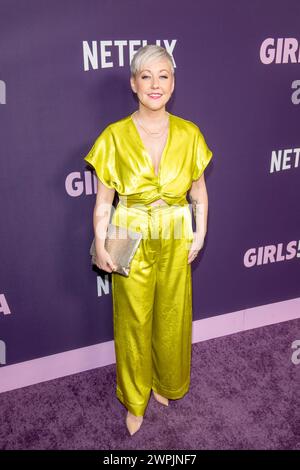 New York, Usa. März 2024. Sarah Jenkins nimmt am 7. März 2024 an der Premiere der dritten Staffel von Netflix im Paris Theater in New York City, USA, Teil. (Foto von Thenews2/NurPhoto) Credit: NurPhoto SRL/Alamy Live News Stockfoto