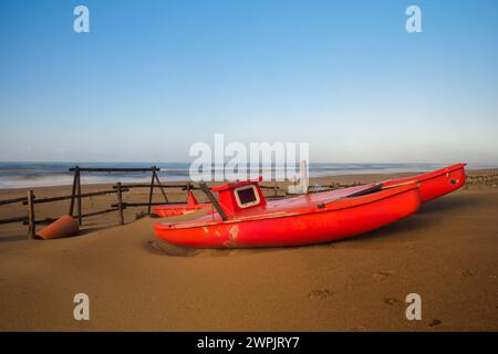 Strand von Capocotta in der Nähe von Ostia lido Küstenszene - Rom, Italien Stockfoto