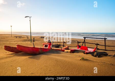 Strand von Capocotta in der Nähe von Ostia lido Küstenszene - Rom, Italien Stockfoto