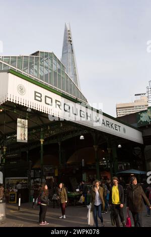 Großbritannien, London, der Eingang zum Borough Market. Stockfoto