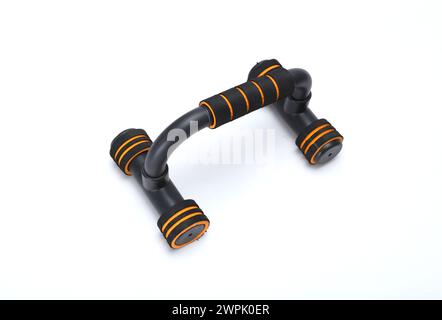 Push-up-Ständer mit mattem Finish isoliert auf weißem Hintergrund Stockfoto