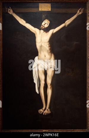 "Christus am Kreuz", 1630, Francisco de Zurbarán, Thyssen Bornemisza Museum, Madrid, Spanien, Europa Stockfoto