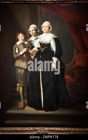 Porträt zweier Frauen und eines Jungen, 1632, Thomas Hendricksz. De Keyser, Thyssen Bornemisza Museum, Madrid, Spanien, Europa Stockfoto