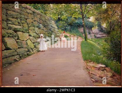 „In the Park (A Bypass)“, 1889, William Merritt Chase (1849-1916), Thyssen Bornemisza Museum, Madrid, Spanien, Europa Stockfoto