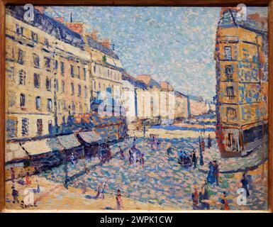 'Straße von Paris', 1886-1888, Maximilien Luce (1858-1941), Thyssen Bornemisza Museum, Madrid, Spanien, Europa Stockfoto