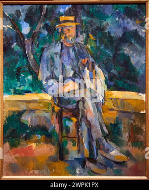 "Sitzender Mann", 1905-1906, Paul Cézanne (1839-1906), Thyssen Bornemisza Museum, Madrid, Spanien, Europa Stockfoto