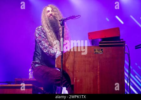 2. September 2022: Adrian Gautrey - Atomic Rooster gibt ein Konzert beim 2 Days Prog + 1 Festival in Italien Stockfoto