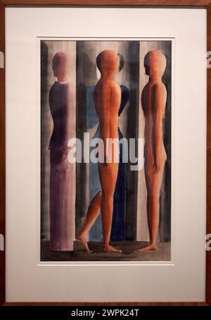 „Bildung. Try-Partition“, 1926, Oskar Schlemmer (1888-1943), Thyssen Bornemisza Museum, Madrid, Spanien, Europa Stockfoto