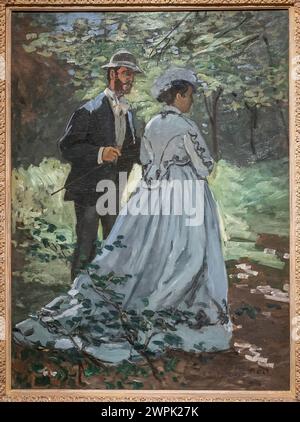 ‚Bazille and Camille (Studie für ‚Déjeuner sur l’Herbe‘)‘, 1865, Claude Monet (1840-1926), Thyssen Bornemisza Museum, Madrid, Spanien, Europa Stockfoto