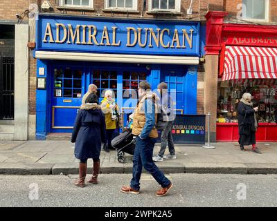 Admiral duncan Pub in der alten compton Street soho W1 london england UK Stockfoto