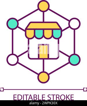 Market Supply RGB-Farbsymbol Stock Vektor