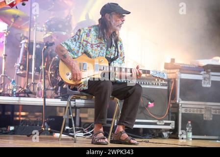 2. September 2022: Dave Brock - Hawkwind gibt ein Konzert beim 2 Days Prog + 1 Festival in Italien Stockfoto