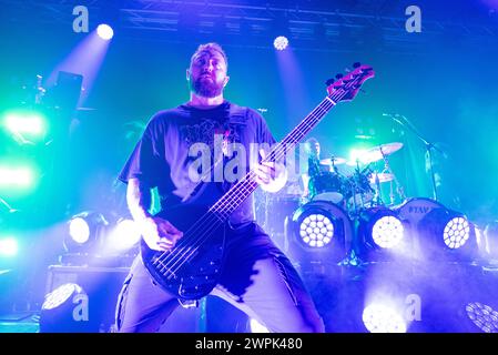 14. Oktober 2023: Kevin Butler – Thy Art Is Murder spielt ein Konzert in Mailand Stockfoto